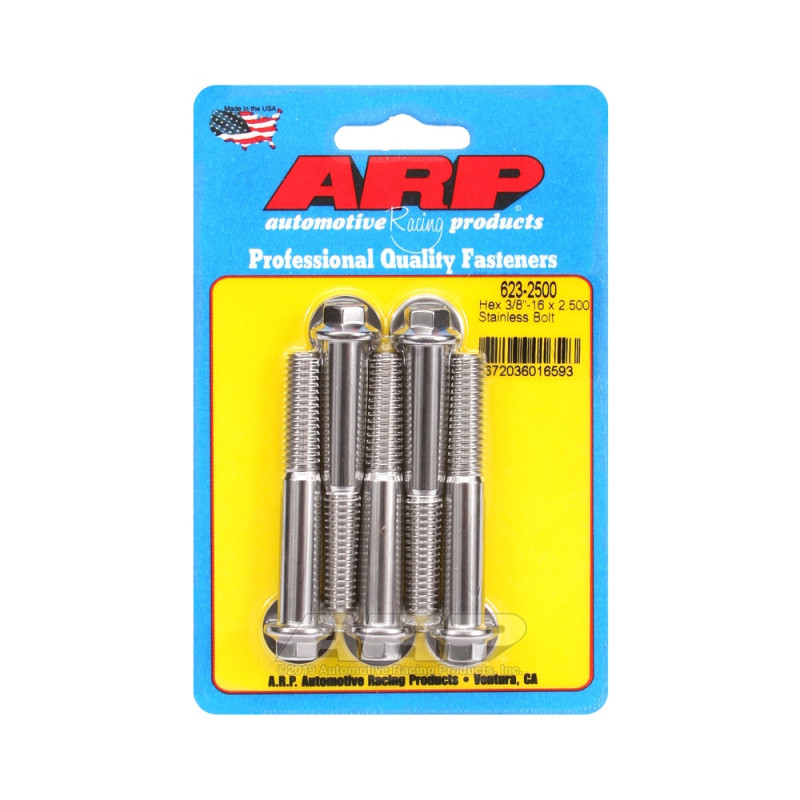 Șuruburi și piulițe universale ARP cu cap mic 3/8-16 – Oțel inoxidabil, cap hexagonal, x5 - ARP-623-2500 - 623-2500 - 3666618192284